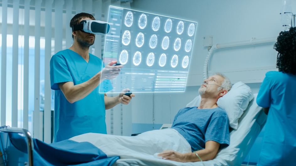 Virtual Reality Glasses with Doctor and Nurse